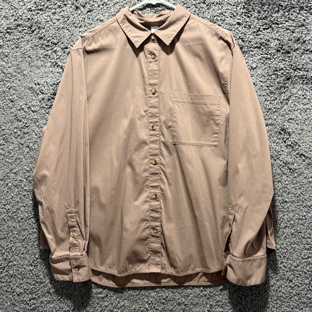 Lululemon Relaxed-Fit Cotton-Blend Poplin Button-Down Shirt XL - Picture 4 of 8
